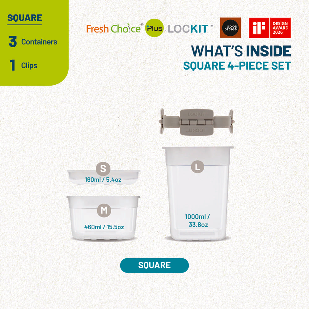 Fresh Choice LOCKIT Square 4-Piece Set - Astra Family