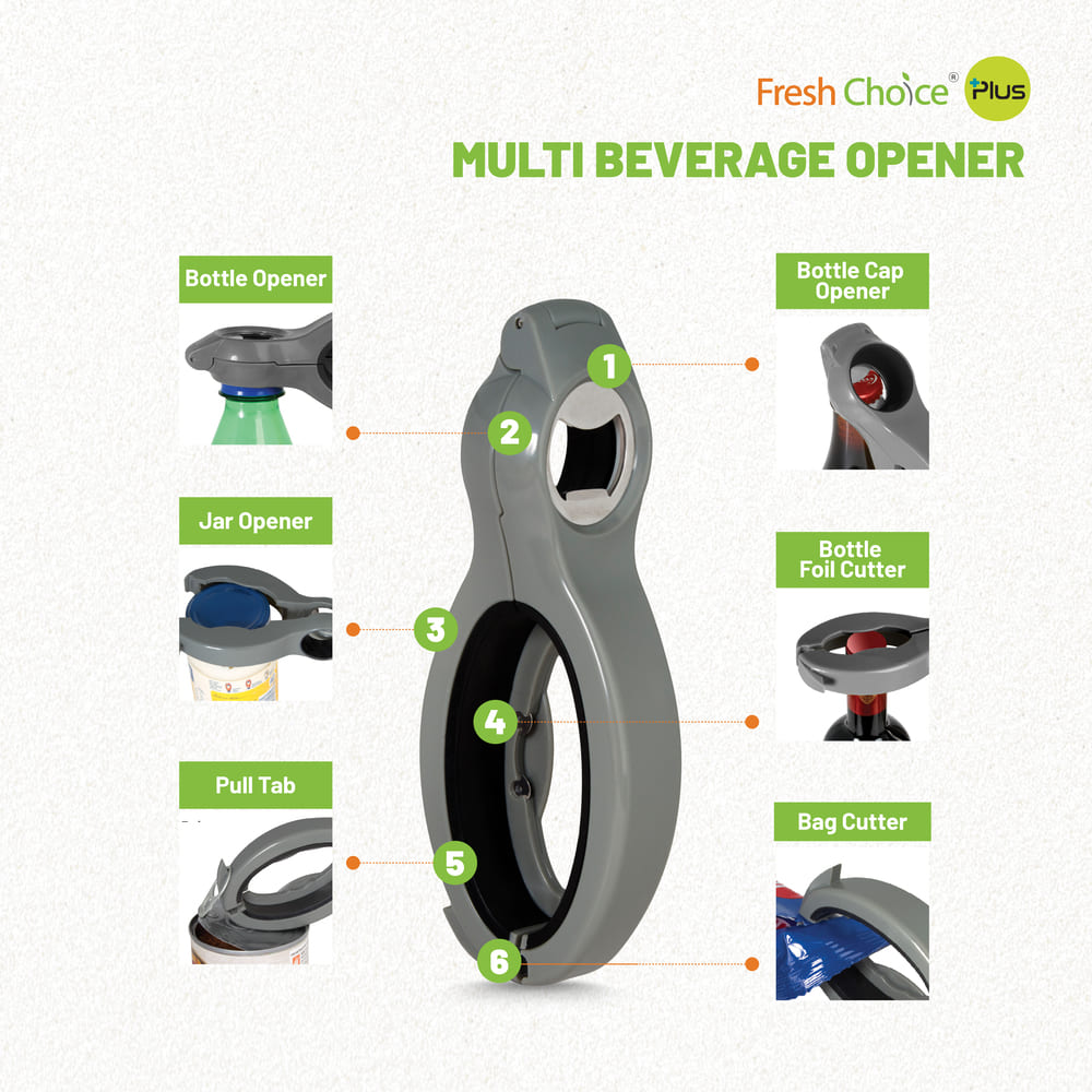 Fresh Choice 6 in 1 Beverage Opener
