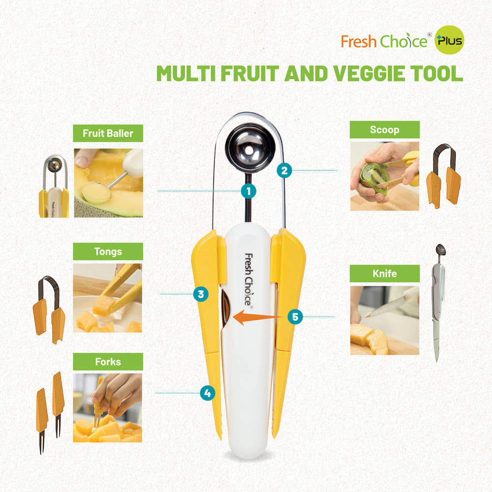 Fresh Choice Multi Fruit and Veggie Tool - Astra Family