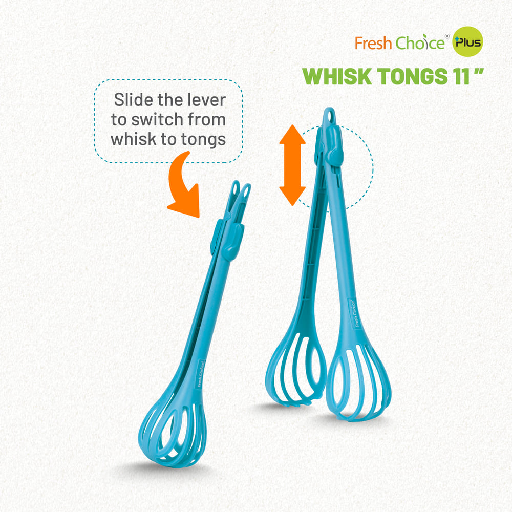 Fresh Choice Whisk Tongs 11”
