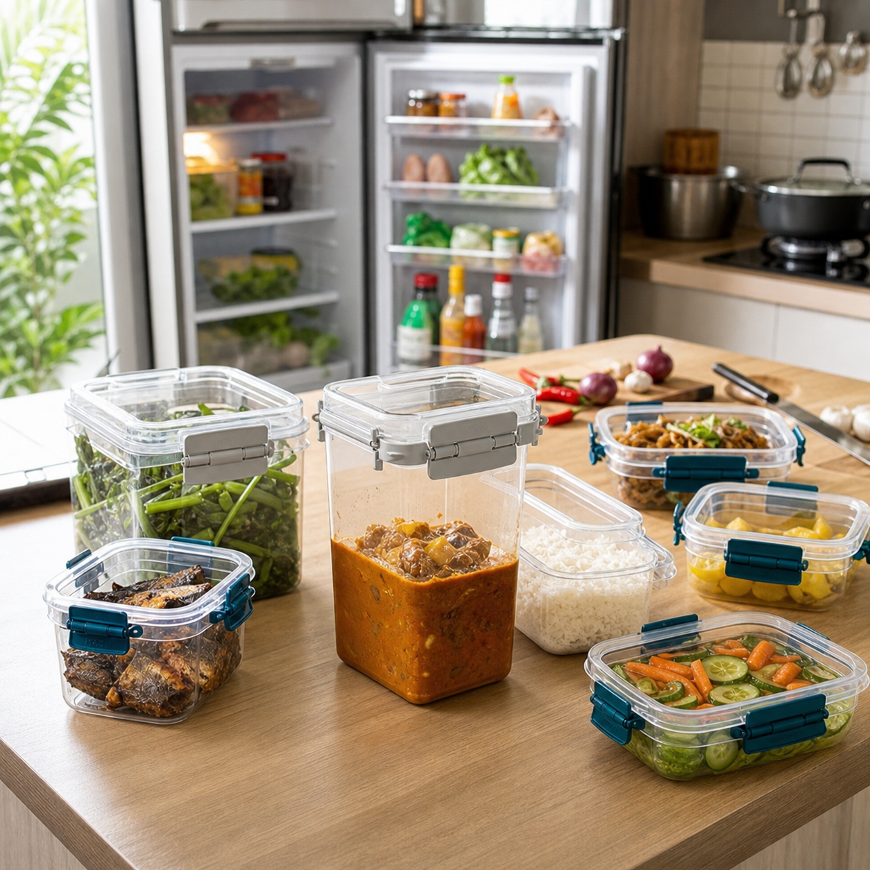 LOCKIT Ultimate Combo: Family weekly meal preparation in a Malaysian kitchen — image 2 of 10