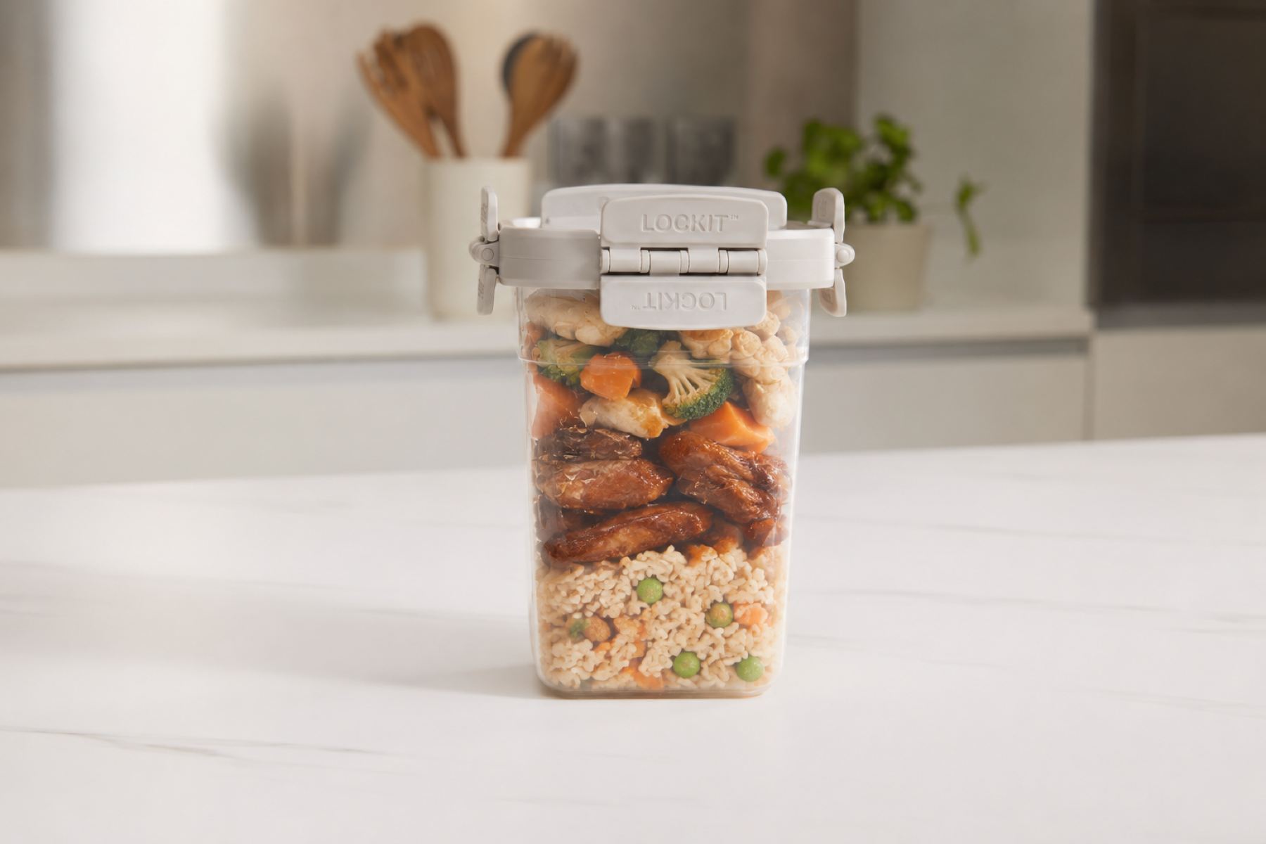 LOCKIT container storing leftover food
