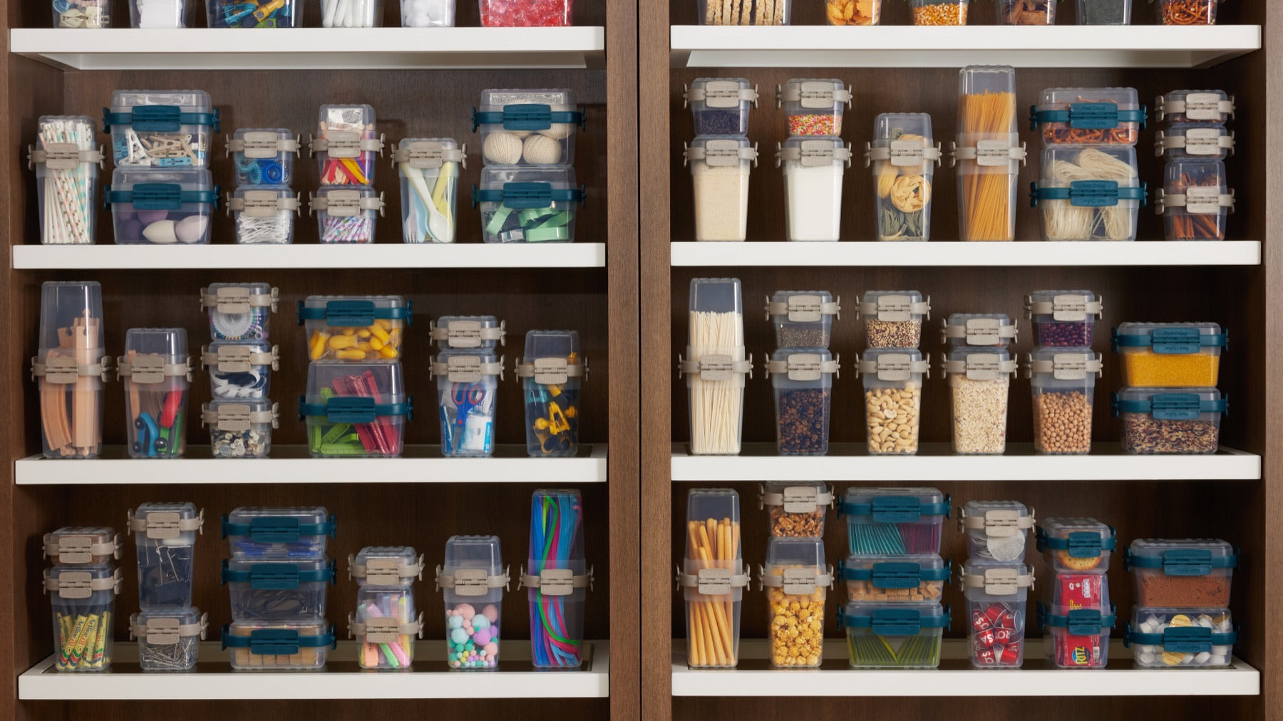 Pantry organised with LOCKIT containers